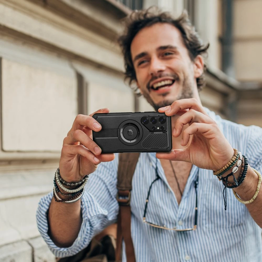 Mbështjellës Tech-Protect Kevlar MagSafe+ për Samsung Galaxy S25 Ultra, i zi