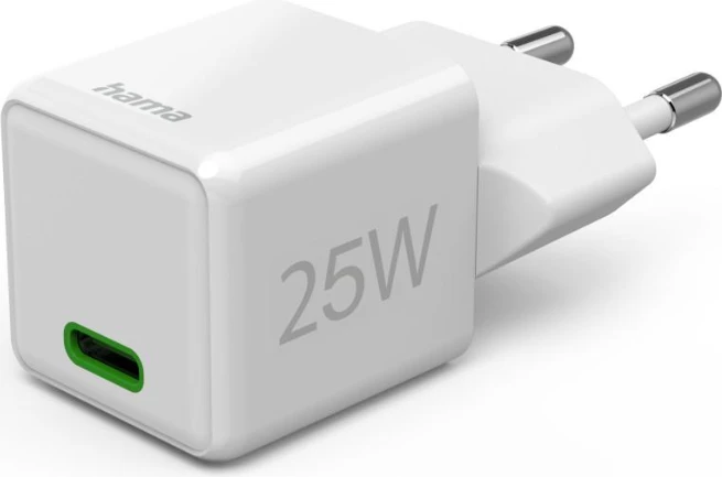 Karikues i shpejtë Hama, USB-C, Super Mini Karikues, PD, 25 W, i bardhë