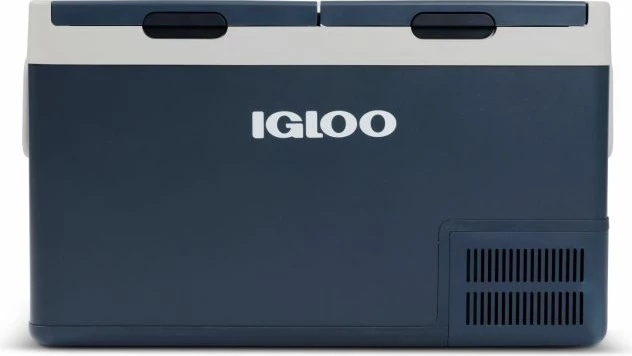 Frigorifer kompresor elektrik IGLOO ICF80DZ 78 L AC/DC (12/24V & 110-240V) dual-zone, blu/gri