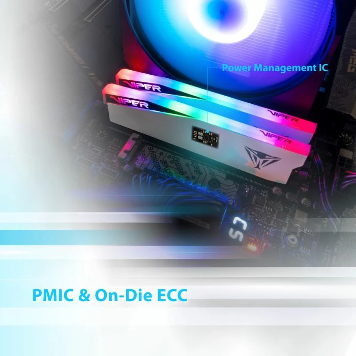 RAM Memorje PATRIOT Viper Elite 5 RGB PVER532G62C42KW 32GB (2x16GB) DDR5-6200 CL42 DIMM e bardhë