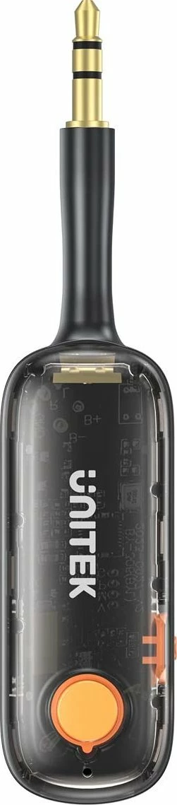 Adapter Bluetooth Unitek B1111A01, Bluetooth 5.3, 2-në-1 TX/RX, MiniJack 3.5mm, deri 10m, i zi