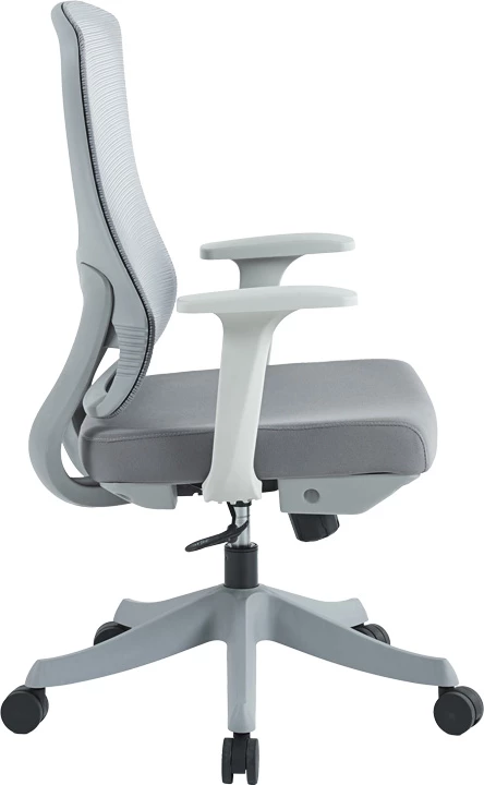 Karrige zyre Litulo, material rrjetë, ngjyrë gri, 51x50.5x98/106cm