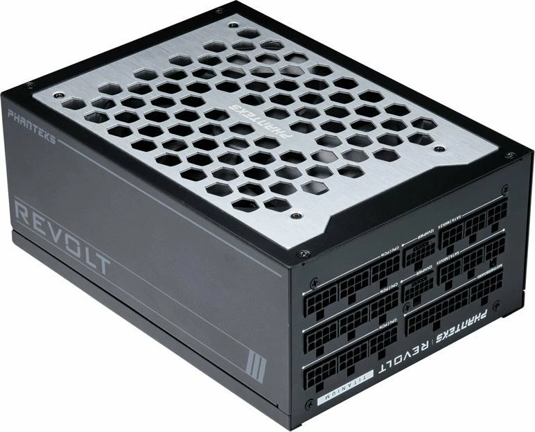 Furnizues rryme Phanteks Revolt PH-P1600TR_BK01C 1600W 80 Plus Titanium ATX 3.0 plotësisht modular PCIe 5.0, i zi