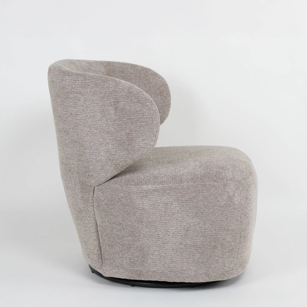 Karrige GEO me rrotullim, ngjyrë gri-latte, 74x76x75cm