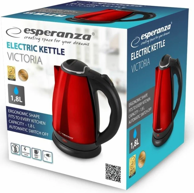 Çajnik elektrik Esperanza Victoria EKK113R, i kuq