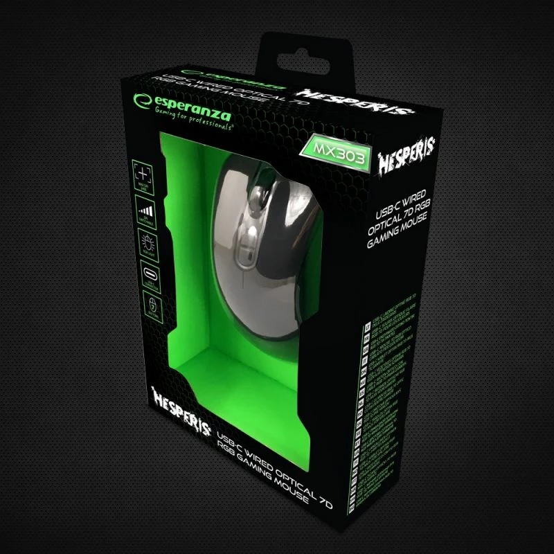 maus gaming për meshkuj Esperanza, i zi