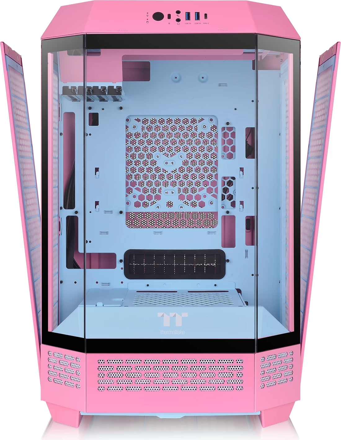 Kasë Thermaltake The Tower 300, Bubble Pink, Micro Tower, xham i temperuar
