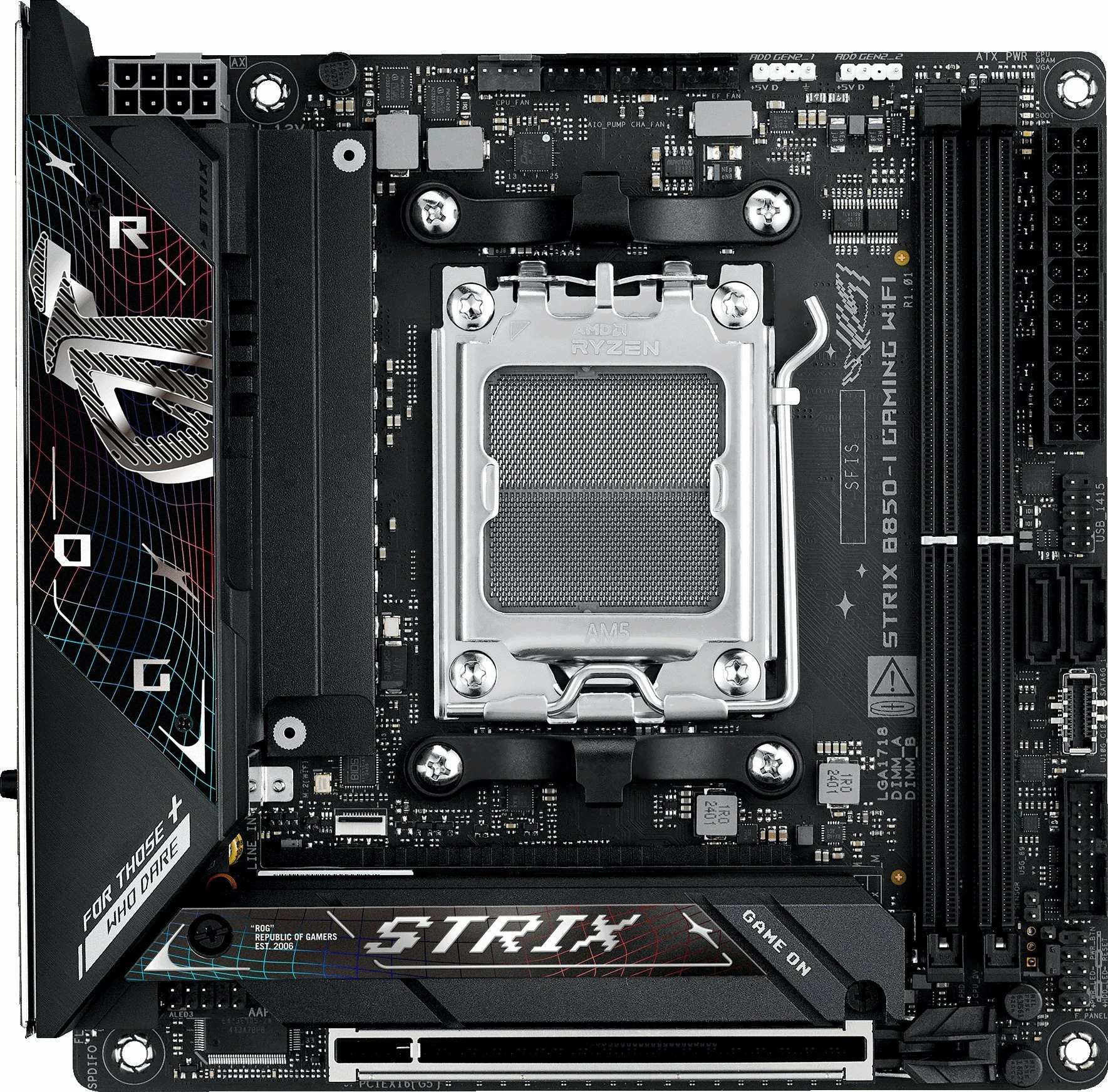 Pllakë amë Asus ROG STRIX B850-I GAMING WIFI Mini-ITX AM5 DDR5 Wi‑Fi 7