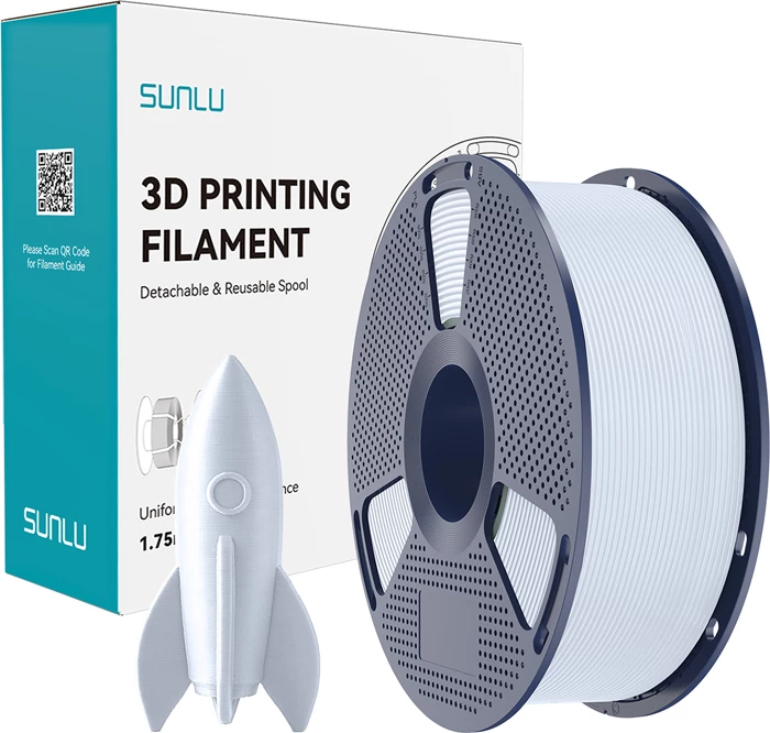 Filament PLA High-Speed Sunlu PLA H-S W 1.75 mm, i bardhë