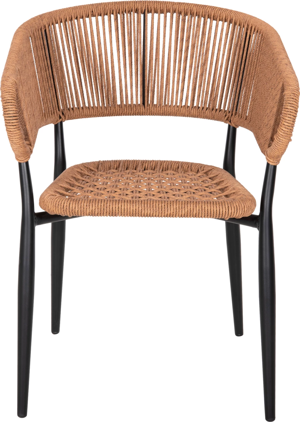 Karrige alumini EULO, ngjyrë e zezë, ratan sintetik, bezhë, FH5783.13, 55,5x63,5x78H cm