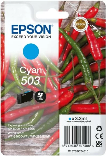 Kartrix boje Epson 503 C13T09Q24010, 3.3 ml, Cyan