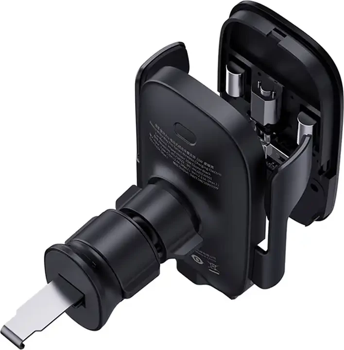 Mbajtës telefoni me karikues wireless Baseus MilkyWay Pro 15W, i zi