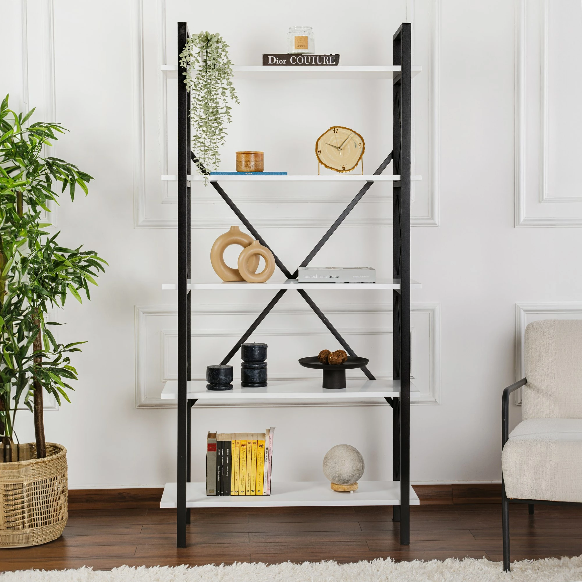 Raft librash Nordure, Elysian, bardhë e zi