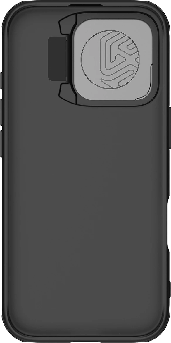 Mbështjellës Nillkin CamShield Prop Case për iPhone 16 Pro, me mbulesë kamere dhe mbajtëse, i zi