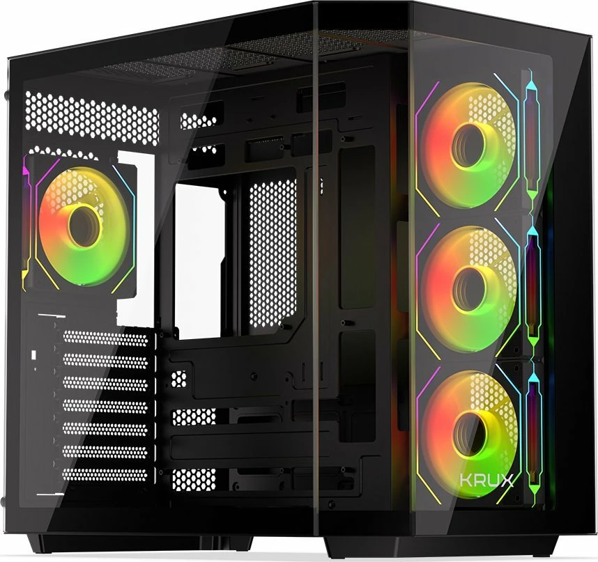 Kasë Krux Empero ARGB (KRXD010) midi tower ATX, e zezë