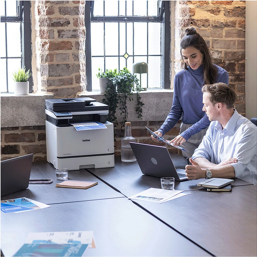 Printer multifunksional Brother DCP-L8630CDW, lazer me ngjyra, A4, duplex, Ethernet, printim direkt, gri