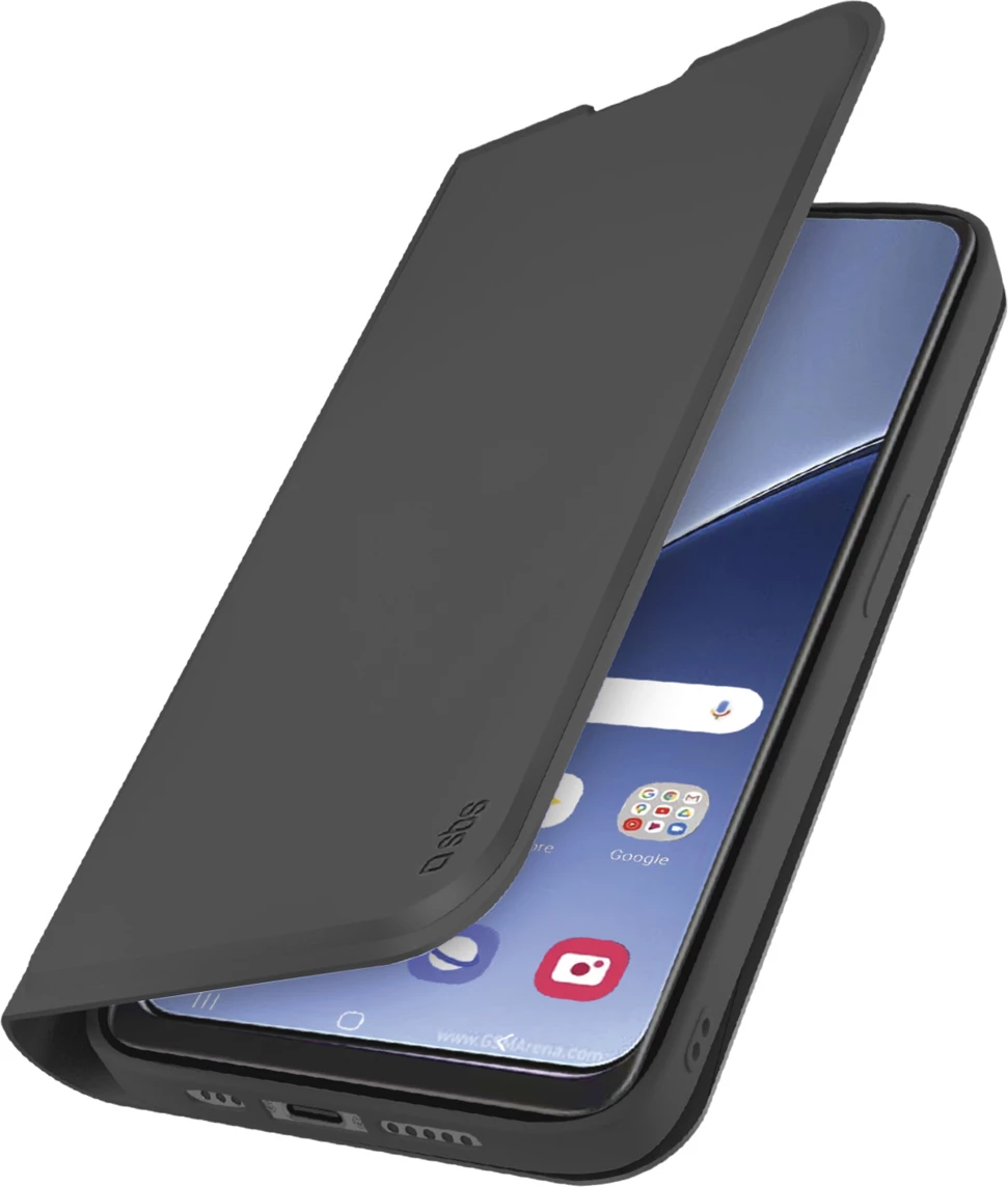Mbështjellës SBS Wallet Smooth për Xiaomi 15 Pro, me kapak flip, me stand, me xhep karte, i zi