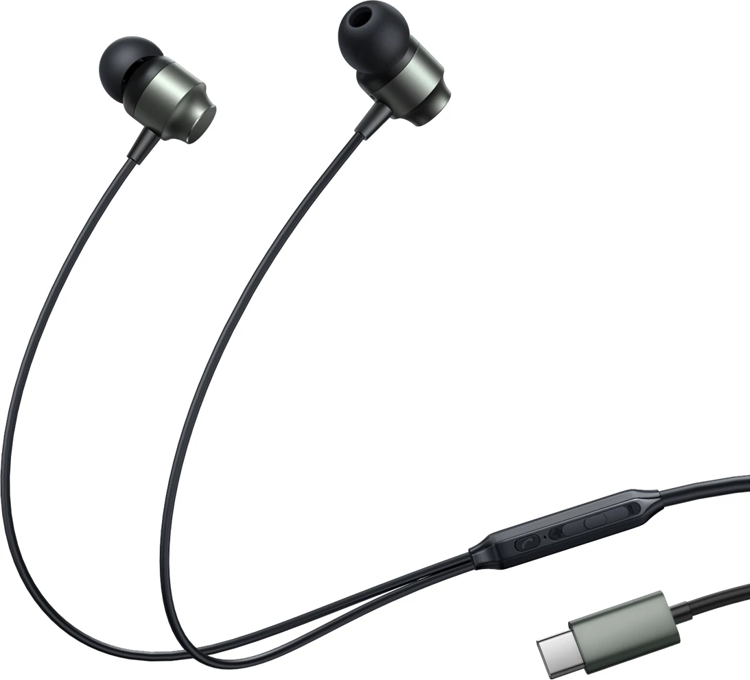 Kufje në vesh Joyroom JR-EC06, USB-C, me mikrofon, drajvera 10 mm Hi‑Fi, kabllo 1.2 m, gri