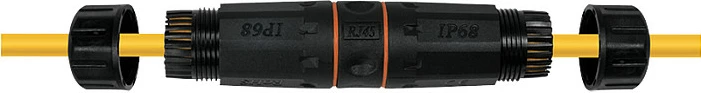 Lidhës CAT6a për jashtë LogiLink, RJ45, IP68, i zi
