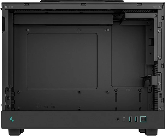 Kasë DeepCool CH160 PLUS Small Form Factor, xham i temperuar, e zezë