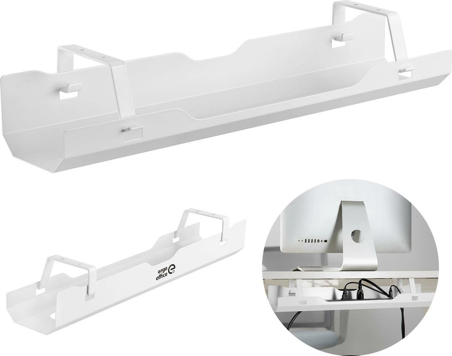 Organizator kabllosh Ergo Office ER-431W 60 cm, i bardhë, 1 copë