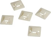 Mbajtëse për lidhëse kabllosh LogiLink, vetëngjitëse, ABS, 24x24 mm, 100 copë, transparente