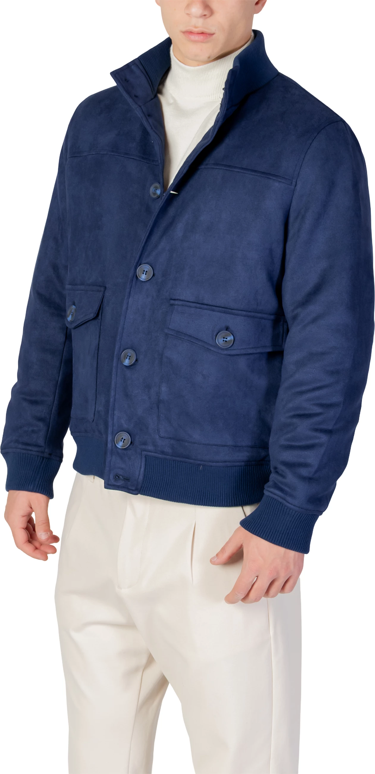 Jakne për meshkuj YOS Giubbino Suede 2751, blu e çelët [Madhësia: XL]