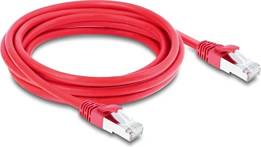 Kabllo rrjeti DeLOCK RJ45 Cat6a S/FTP, 3 m, 40GbE, e kuqe