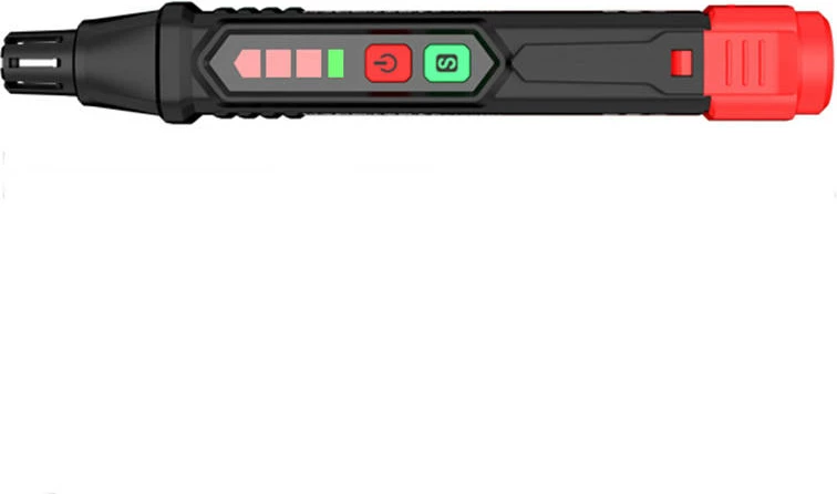 Detektor gazi Habotest HT59, alarm zanor dhe me dritë, i zi me të kuqe