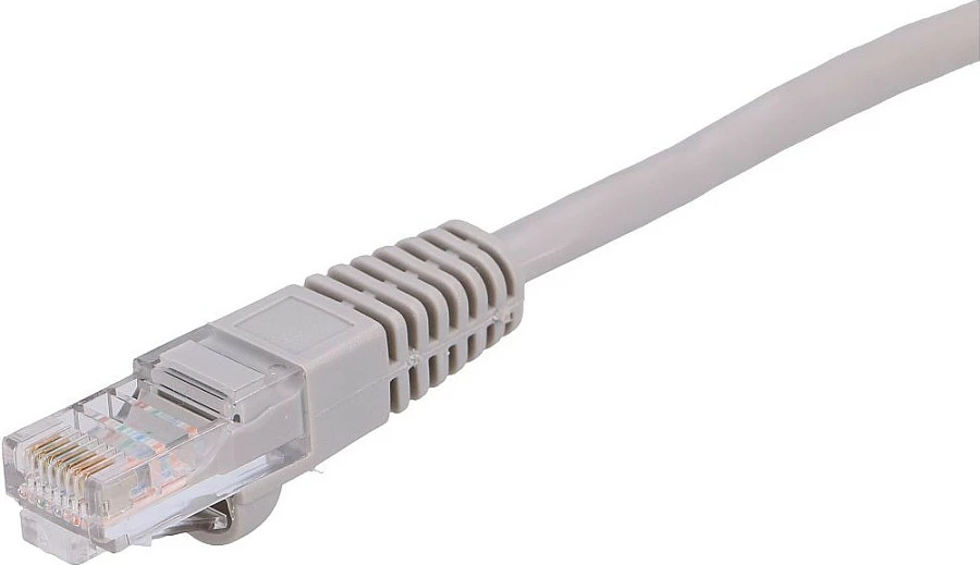 Kabllo LAN Extralink Cat5e UTP 1m, RJ45-RJ45, bakër, gri