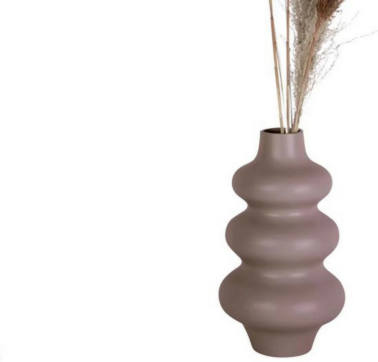 Vazo dekorative Evila Originals, ngjyrë mink, CY0082, 8x8x20cm