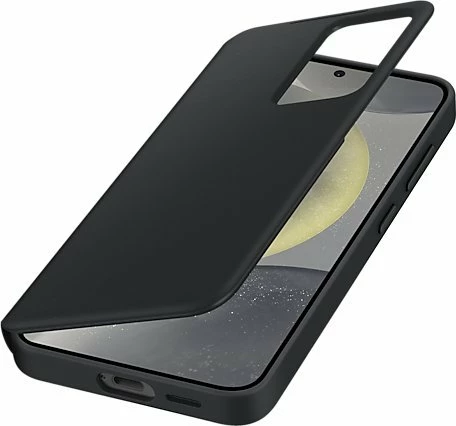 Mbështjellës Samsung Smart View Wallet Case Galaxy S24, me kapak, dritare Smart View, 1 xhep karte, i zi