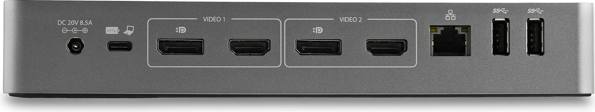 Stacion dokimi për laptop StarTech DK30C2DPEPUE, USB-C/USB-A Hybrid, Dual 4K DP/HDMI, 100W PD, 4x USB 5Gbps, GbE, zezë/hiri