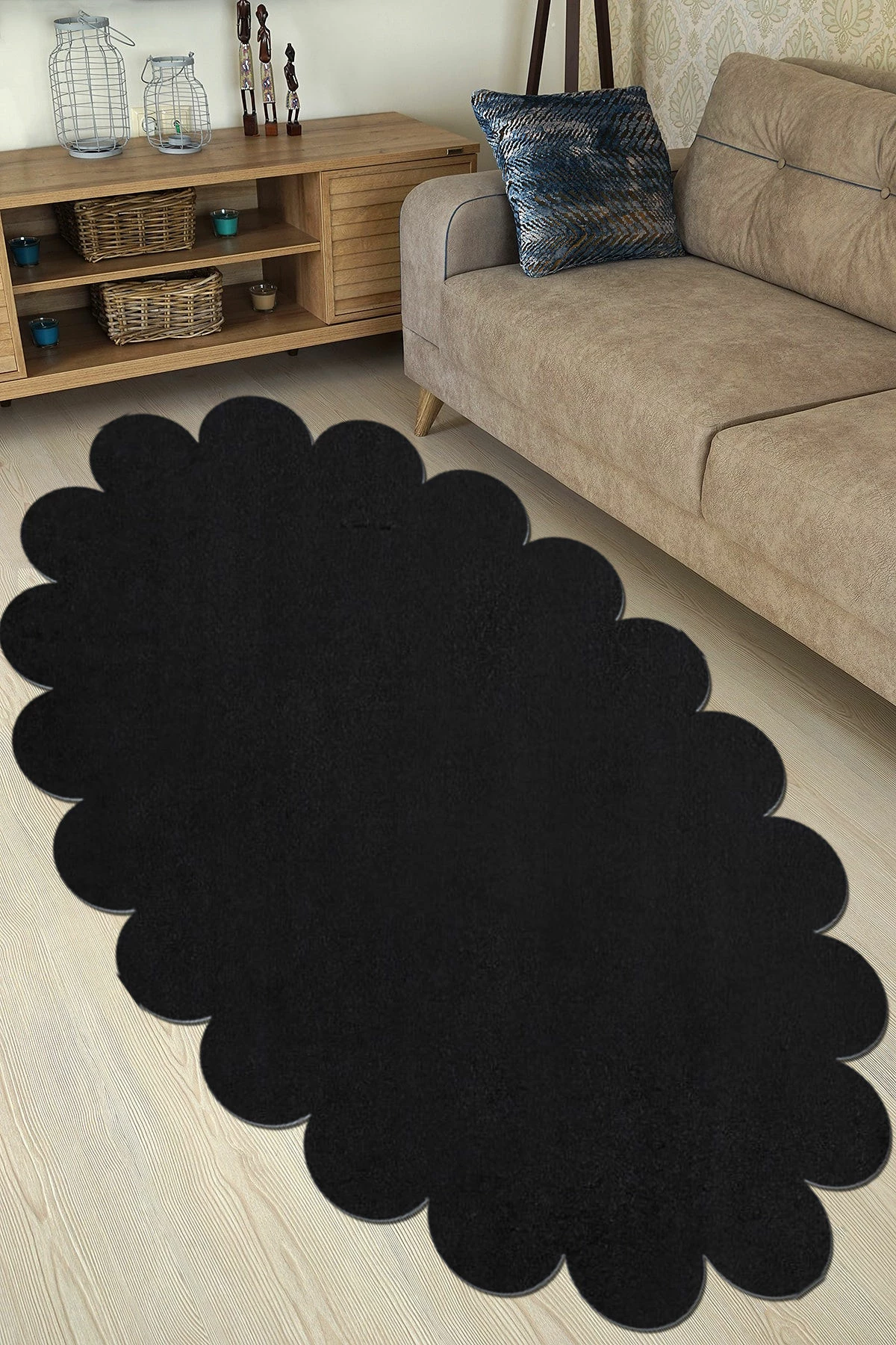Qilim Conceptum Hypnose, Ellipse Daisy, i zi, 80x120cm