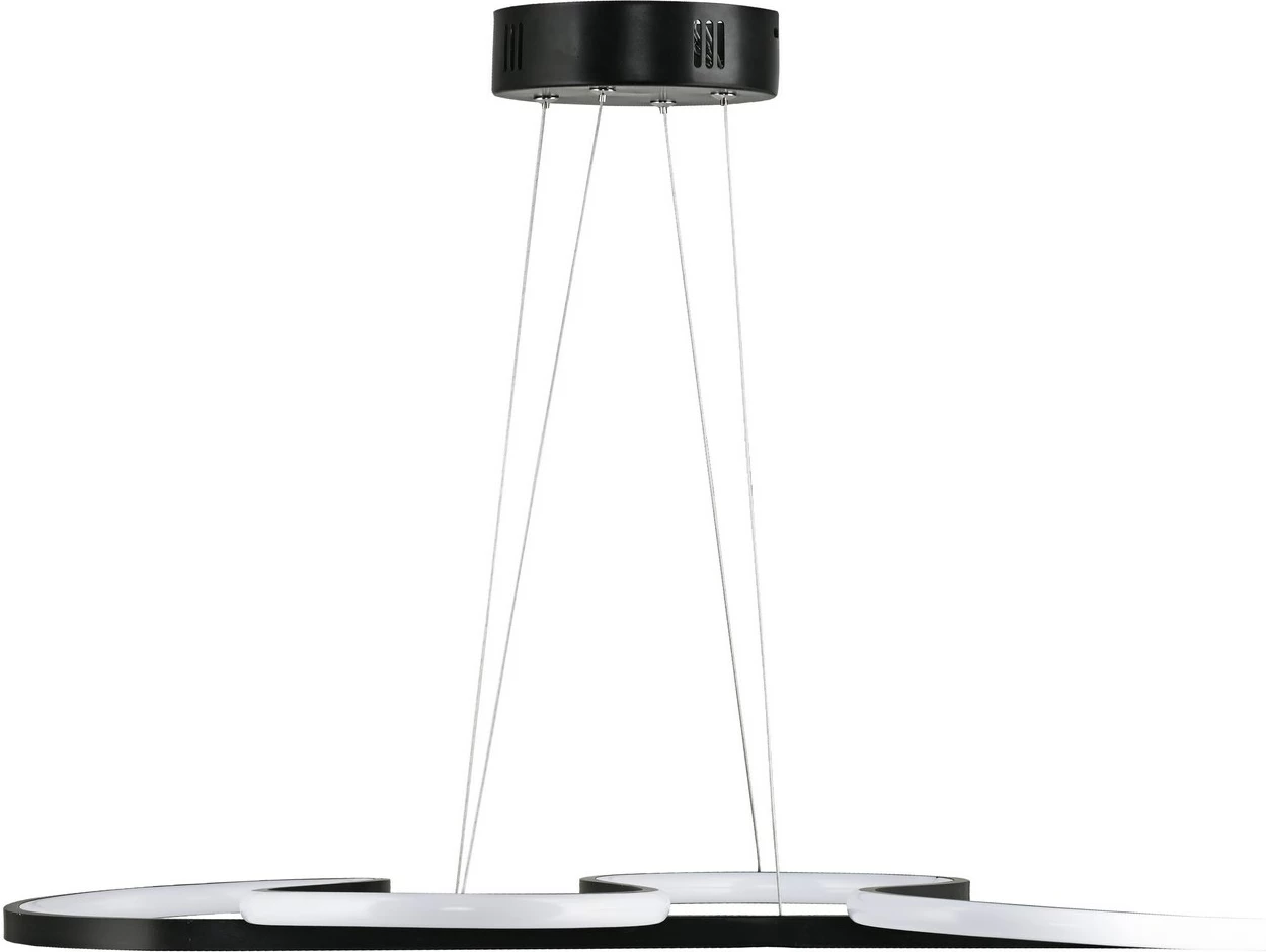 Llambë tavani moderne Opviq, ngjyrë e zezë, dritë e verdhë, Swing