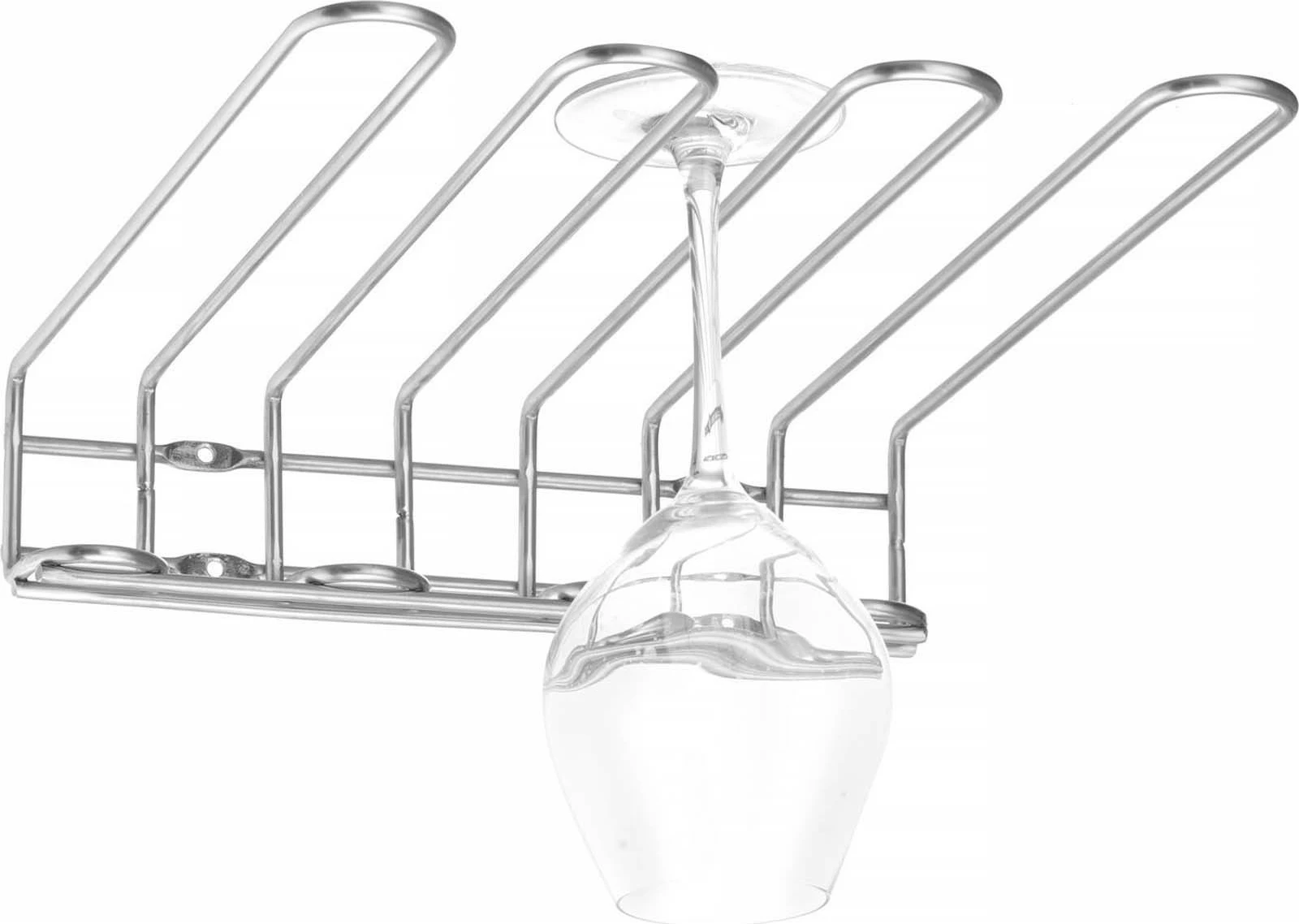 Mbajtës gotash varës muror, Bar Up, 3 rreshta, 350x293x50 mm, inoks, argjendtë