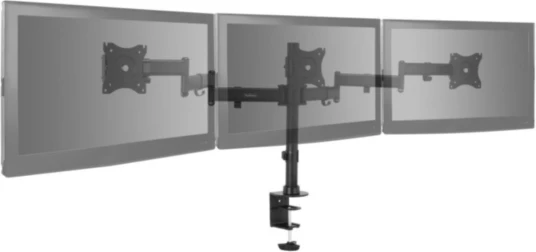 Mbajtëse tavoline për 3 monitorë VONHAUS 3000474 deri 27\", VESA 75x75/100x100, e zezë