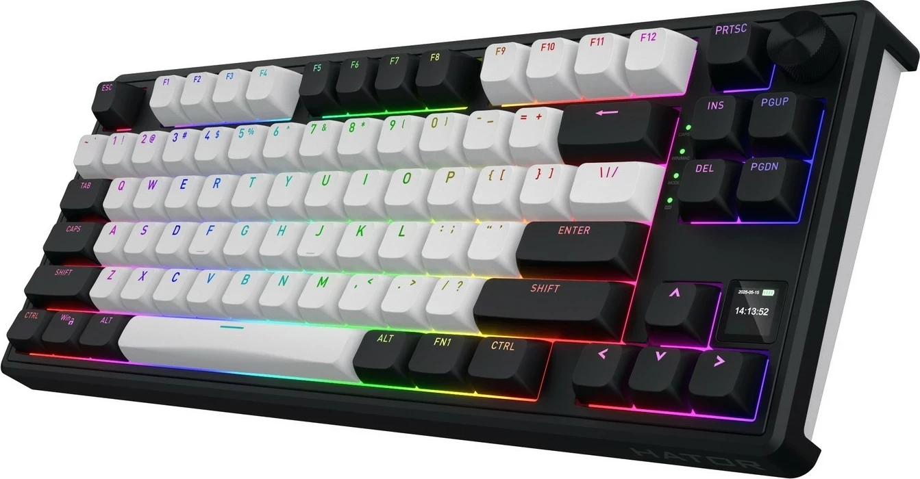 Tastierë gaming Hator Skyfall 80 MAG ULTIMA 8K, RGB, wireless, 75%, bardhë-zi