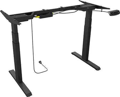 kornizë tavoline ergonomike me ngritje elektrike ICYBOX IB-EW206B-T, 62-128 cm, 100-165 cm, 125 kg, e zezë