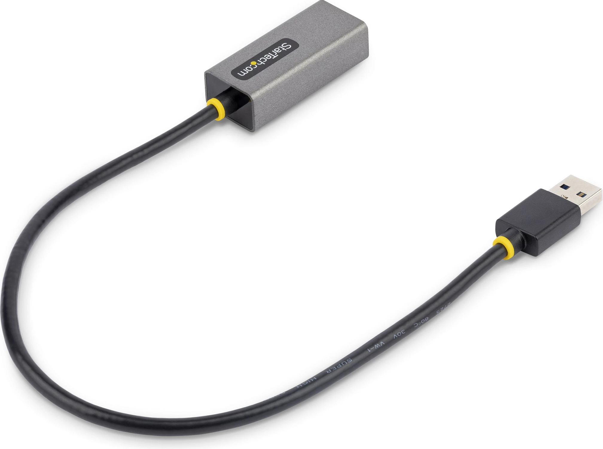 Adapter USB 3.0 në Gigabit Ethernet StarTech, USB-A në RJ45, kabllo 30cm, gri