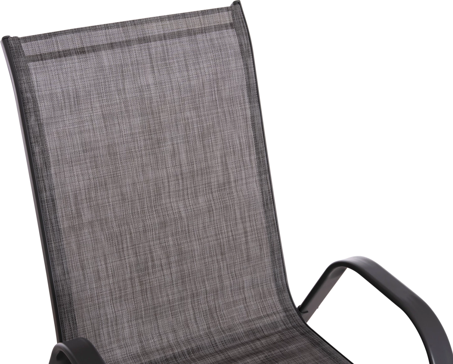 Karrige për jashtë LEON, kornizë metali gri & tekstilene, set prej 4 copash, 55x70x91H cm