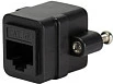 Bashkues RJ45 LogiLink Cat.5e UTP, 2x prizë RJ45, me flanxhë montimi, i zi