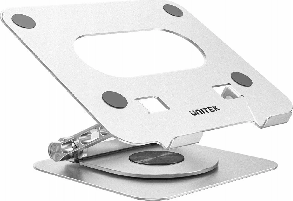 Mbajtës laptopi Unitek Top-4, deri 15.6\", USB-C hub i shkëputshëm, HDMI 1.4 4K@30Hz, PD 100W, Ethernet, argjend
