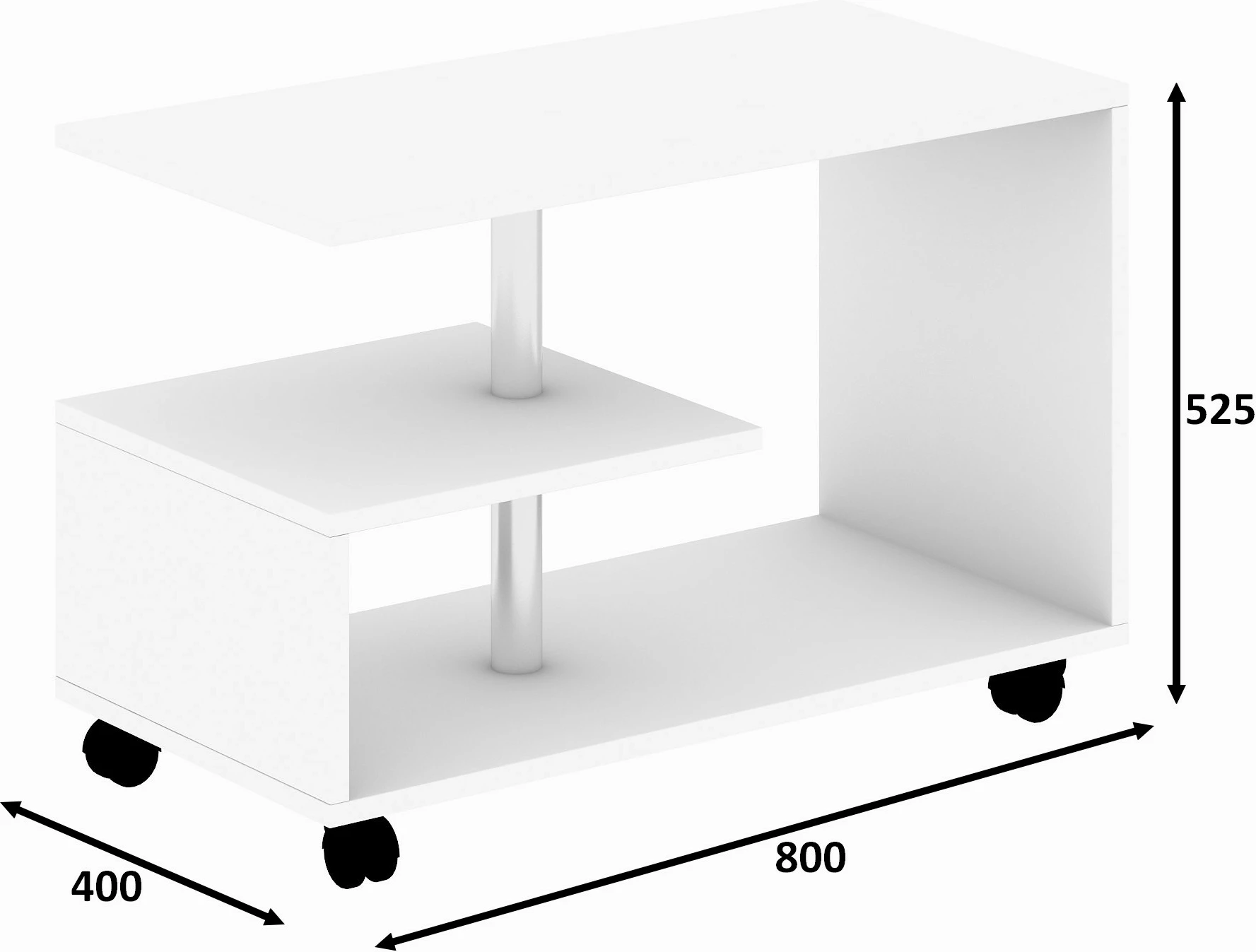Tavolinë kafeje Hanah Home, Karanfil, e bardhë