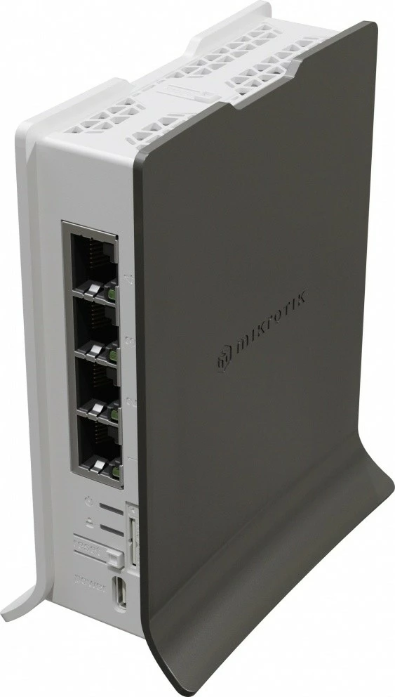 Router Wi‑Fi 6 me LTE, MikroTik hAP ax lite LTE6 L41G-2axD&FG621-EA, 4x Gigabit, 2.4 GHz, USB‑C, gri/bardhë
