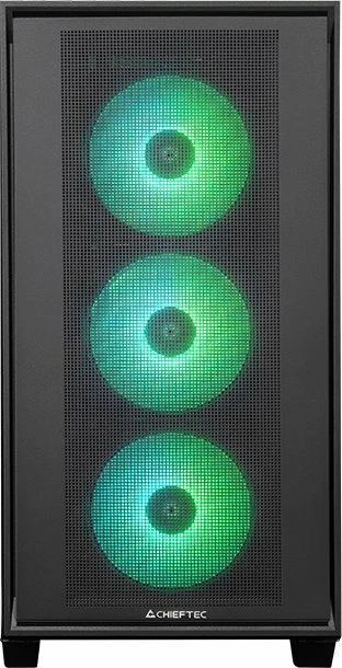 Kasë Chieftec Hunter 3 GS-03B-OP Midi Tower ATX/eATX, 4x A-RGB fan, USB-C, e zezë
