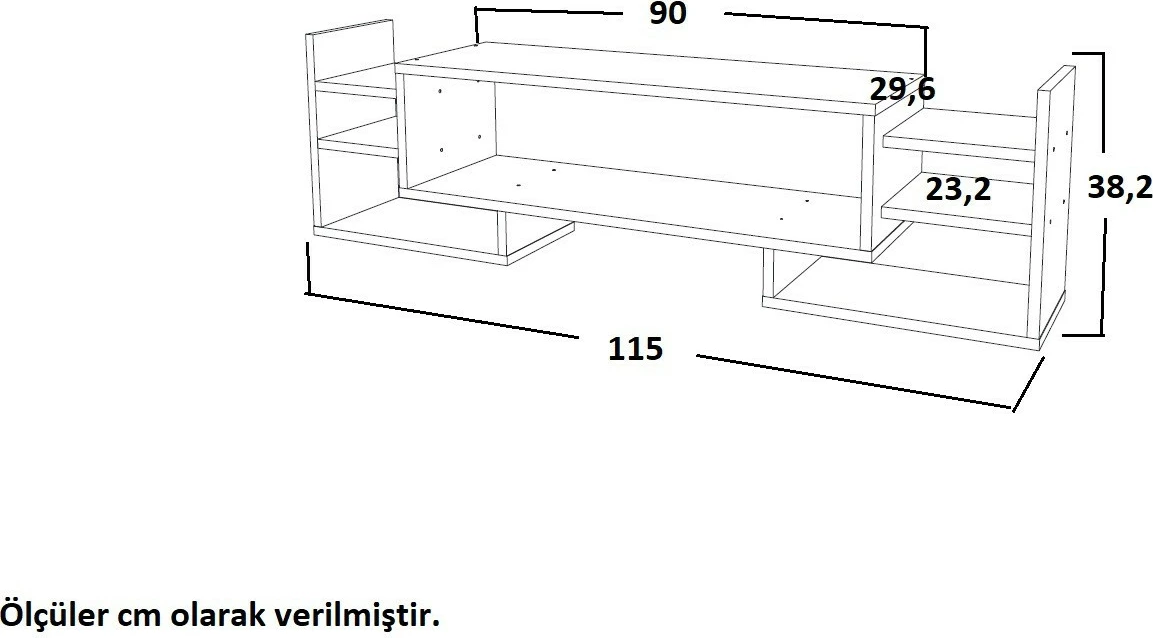 Komodë TV Hanah Home, Sema, e bardhë