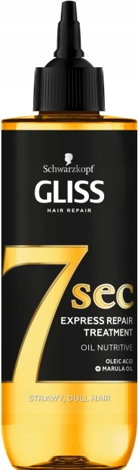 Trajtim për flokë Gliss 7sec Express Repair Treatment Oil Nutritive për femra, 200ml