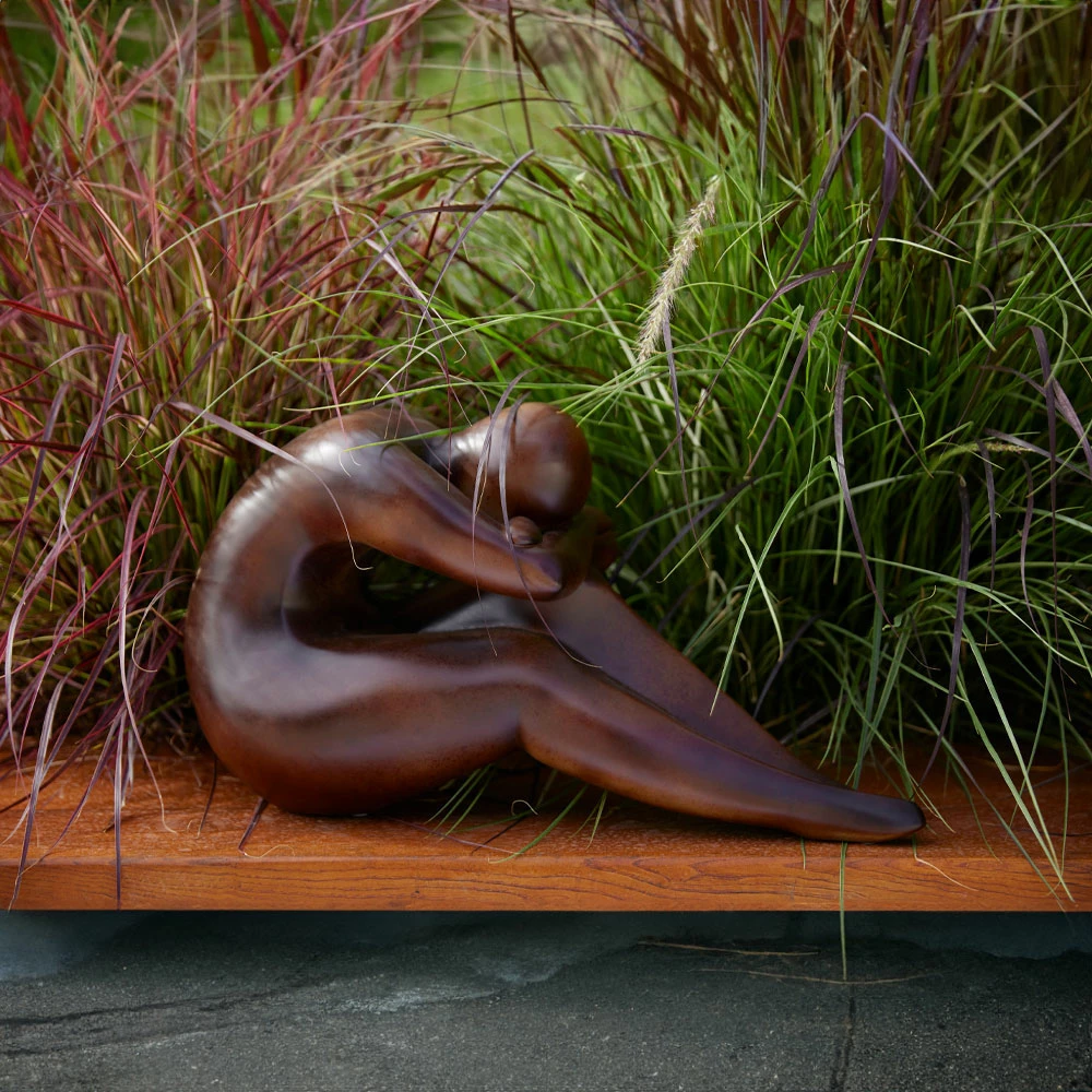 Figurë dekorative Karson, polirezine, ngjyrë kafe, 57x23x30cm