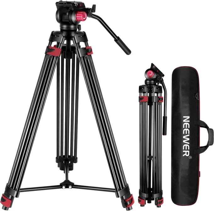 Tripod Neewer TP-M200, 200 cm, për kamera, Alumini, i zi, me çantë